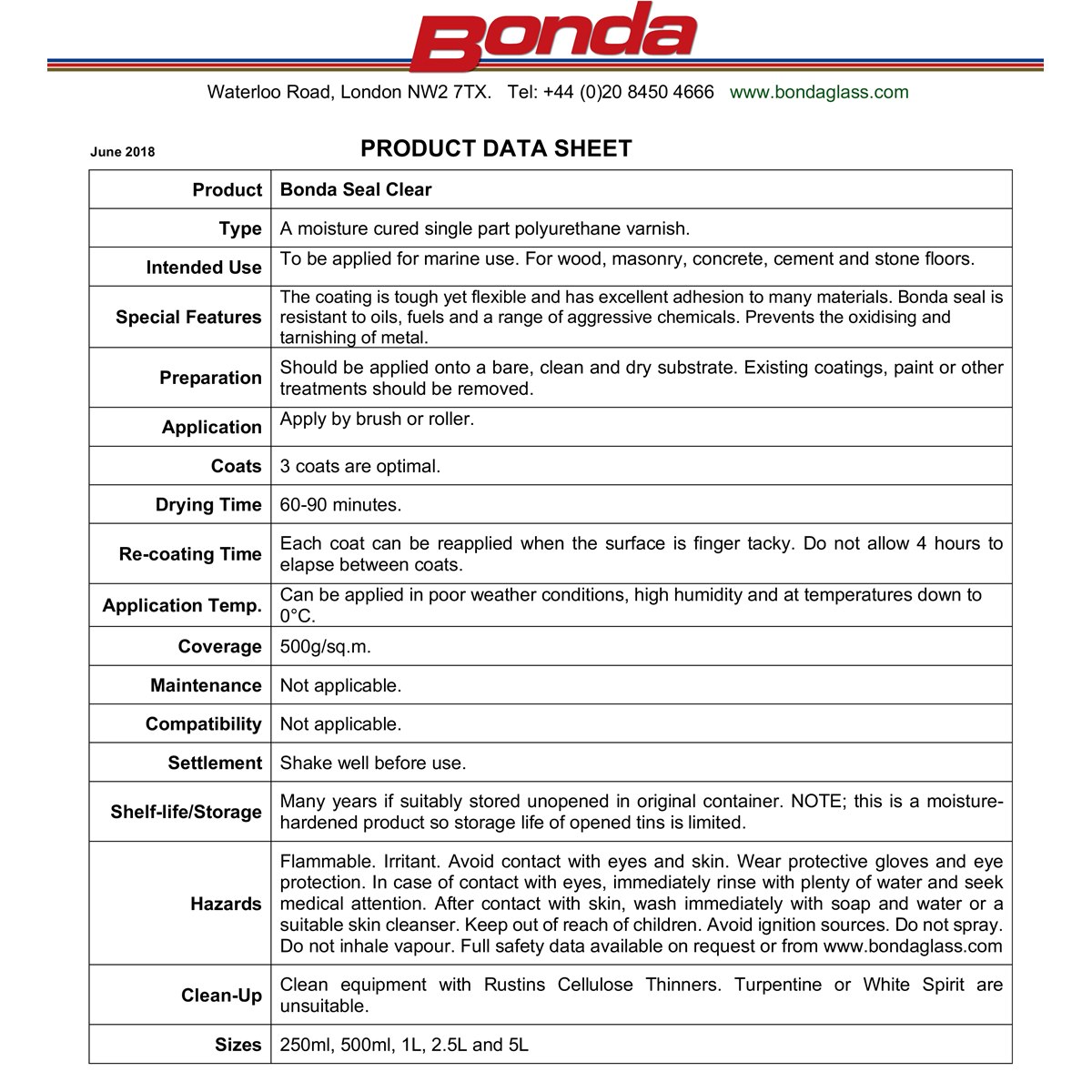 Bonda Seal Clear Usage Instructions