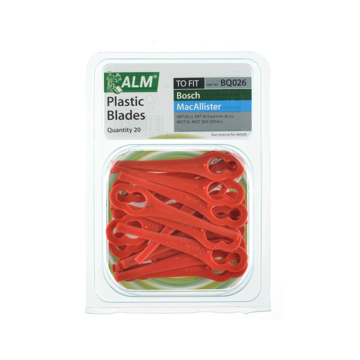 ALM BQ026 Trimmer Blades for Bosch, MacAllister, Lidl Florabest Pack of 20