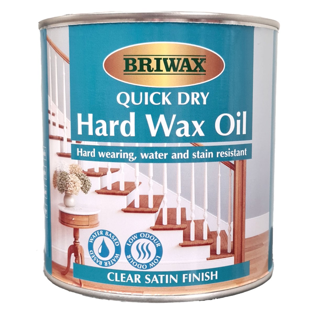 Briwax Quick Dry Hard Wax Oil Clear Satin 1 Litre