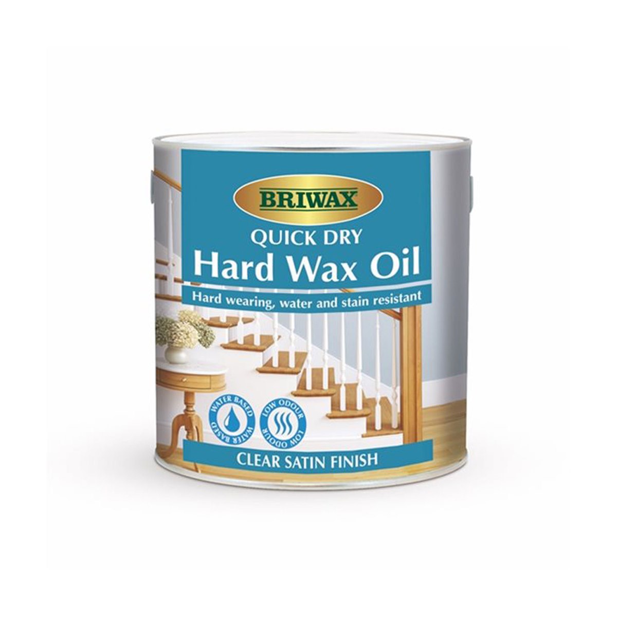 Briwax Quick Dry Hard Wax Oil Clear Satin 2.5 Litre