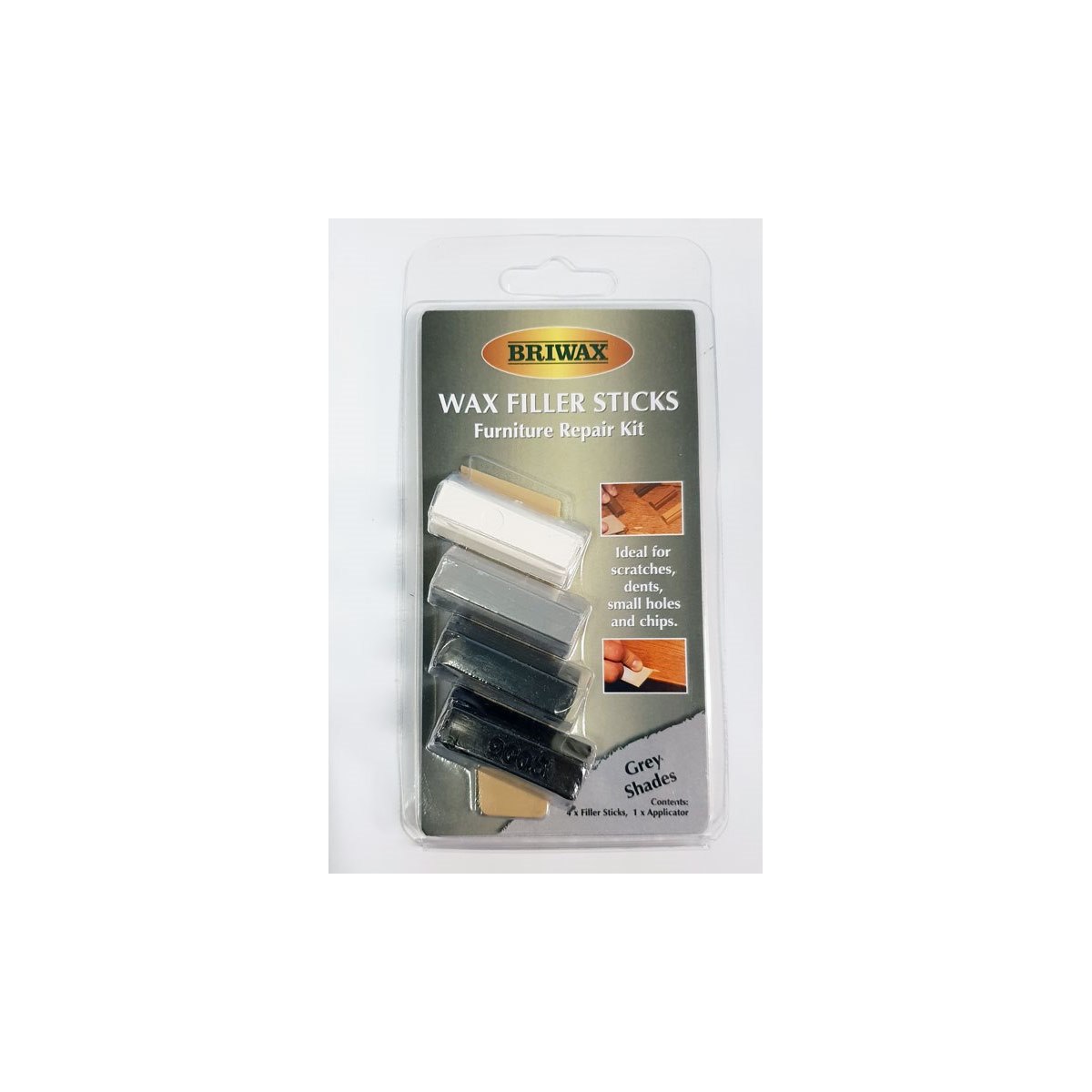 Briwax Wax Filler Sticks Grey Shades Pack of 4