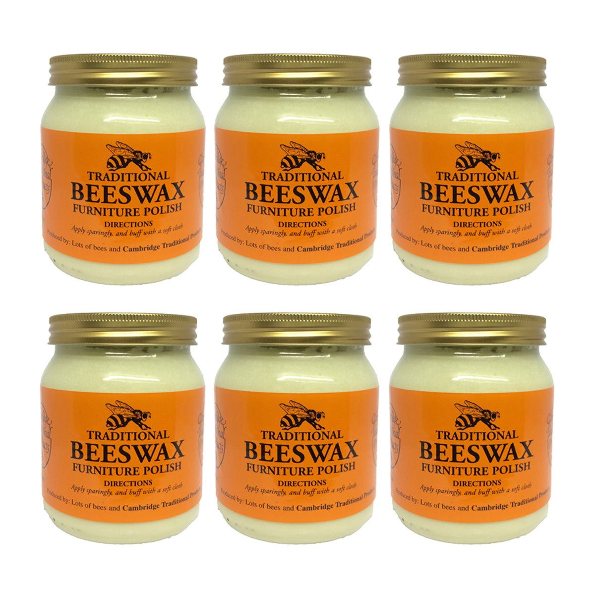 Case of 6 x Cambridge Traditional Products Beeswax Neutral Polish 283g