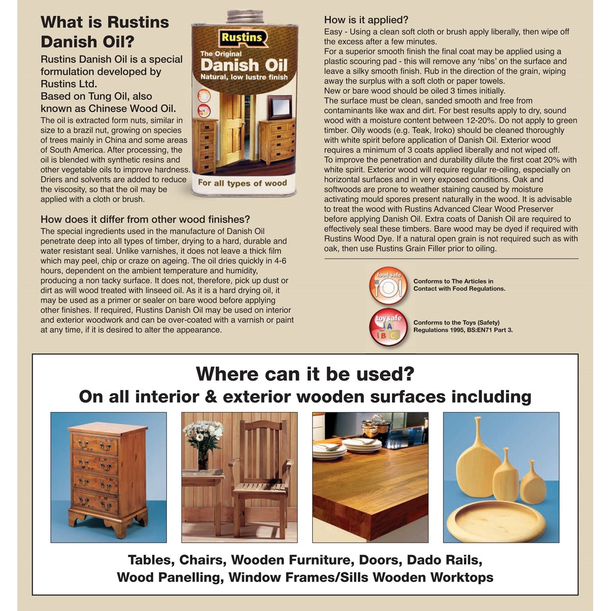How to use Rustins Danish Oil