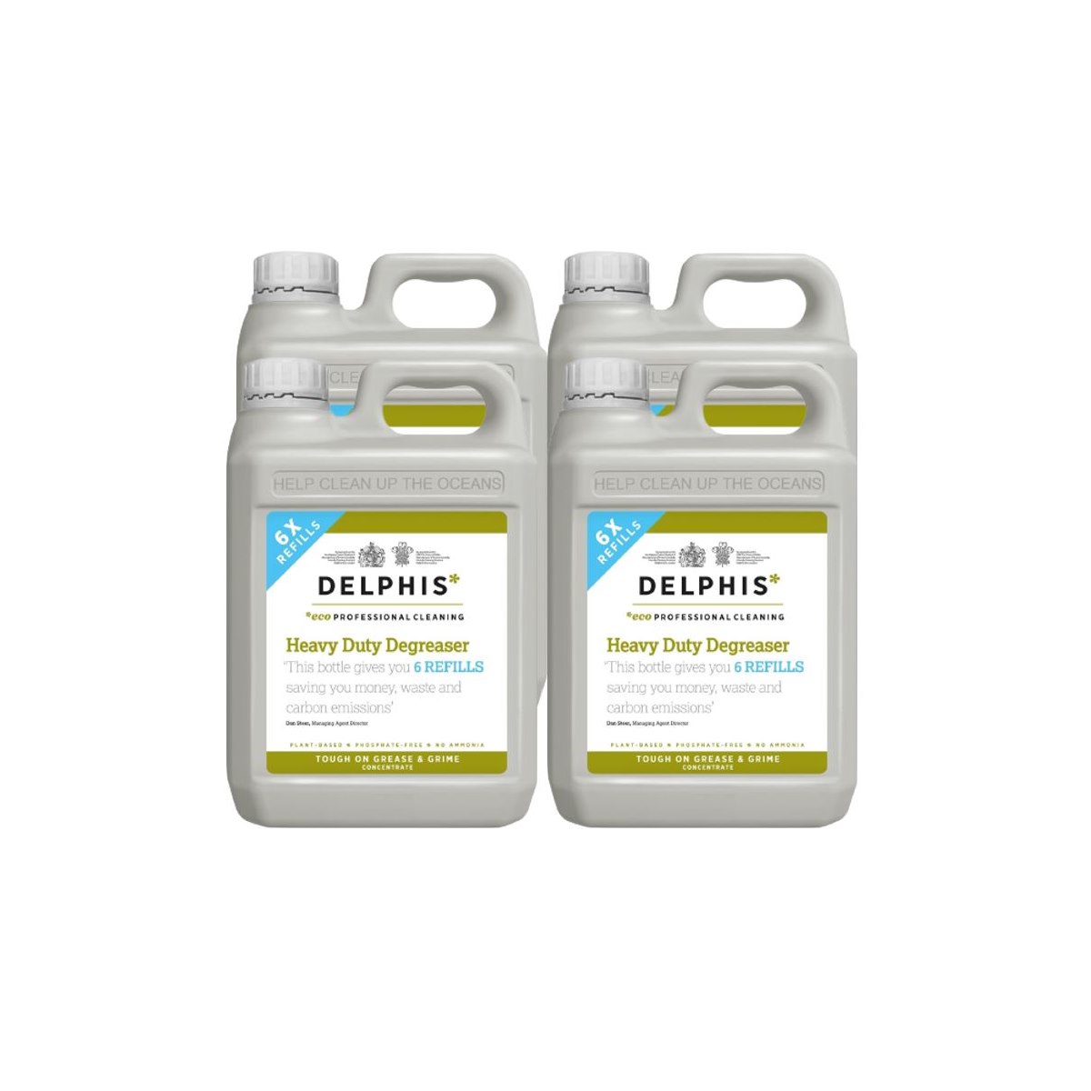 Case of 4 x Delphis Eco Professional Heavy Duty Degreaser Concentrate 2 Litre