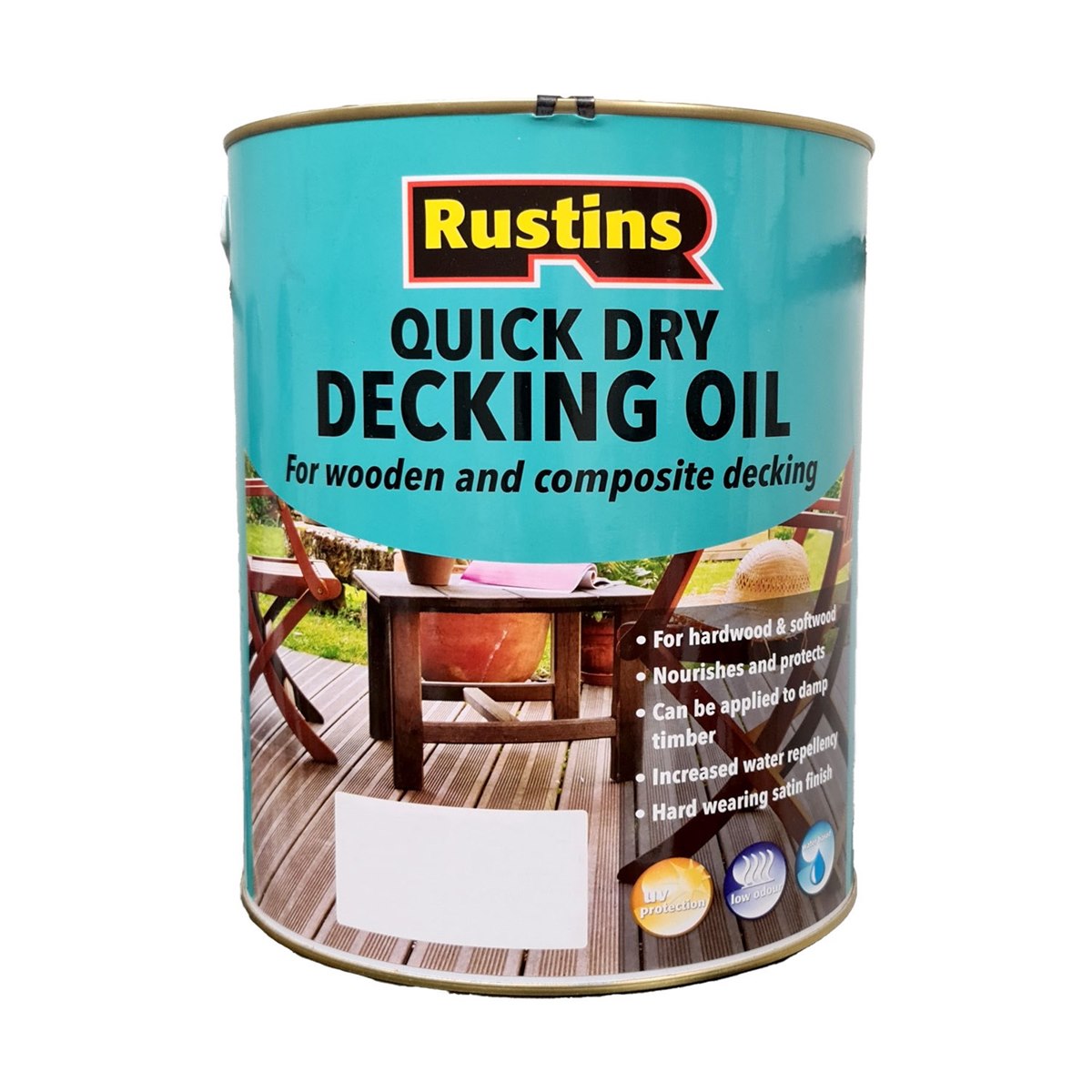 Rustins Quick Dry Decking Oil Natural Oak 5 Litre
