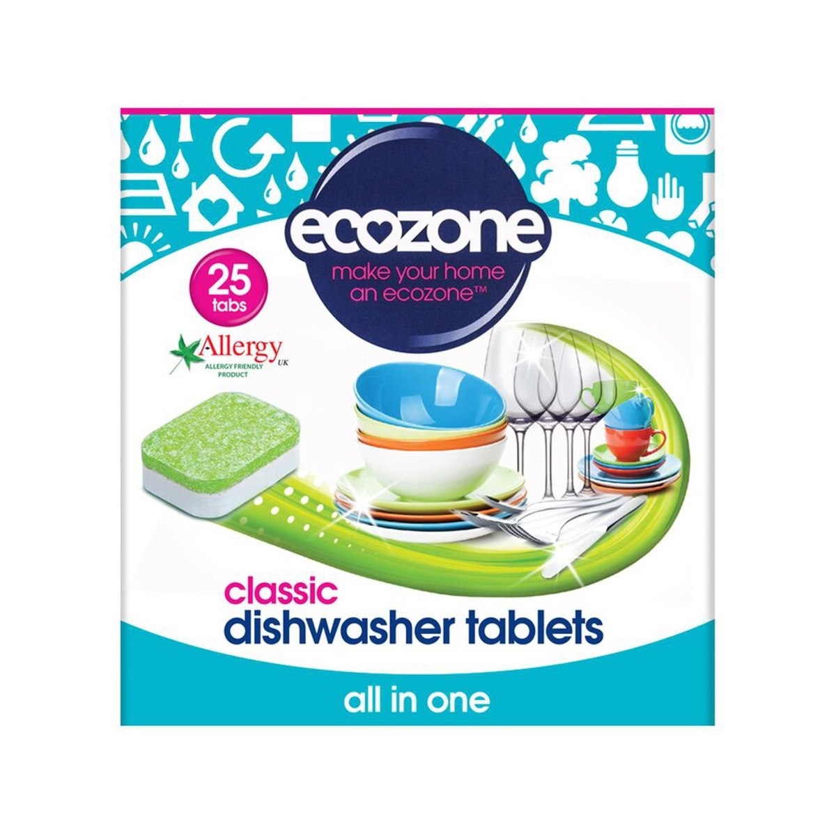 Ecozone Classic Dishwasher Tablets All in One Pack of 25