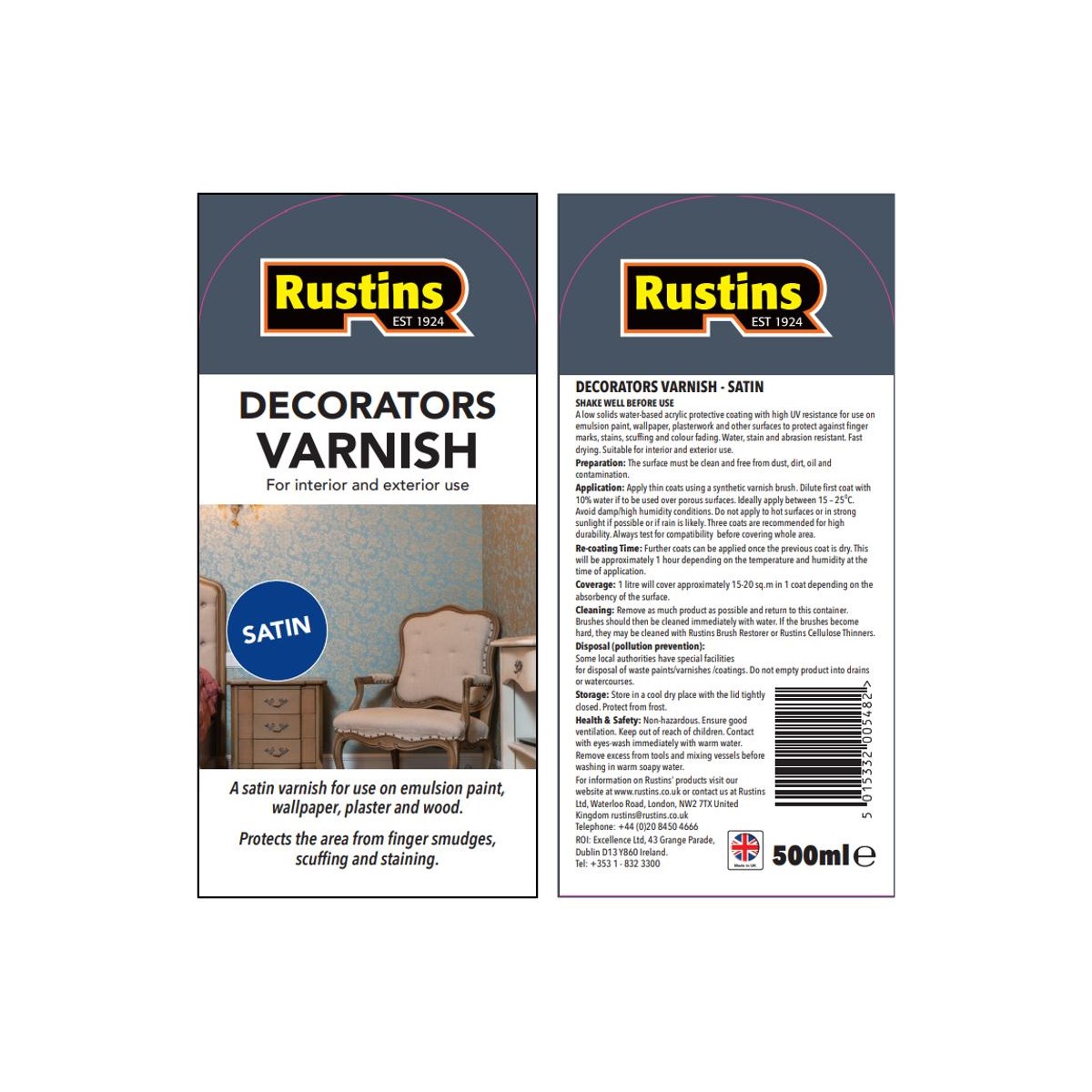 How to Use Rustins Decorators Varnish Satin 500ml