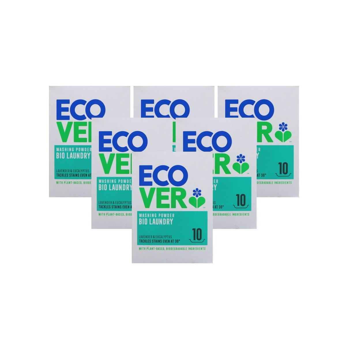 Case of 6 x Ecover Bio Washing Powder Lavender and Eucalyptus 750g