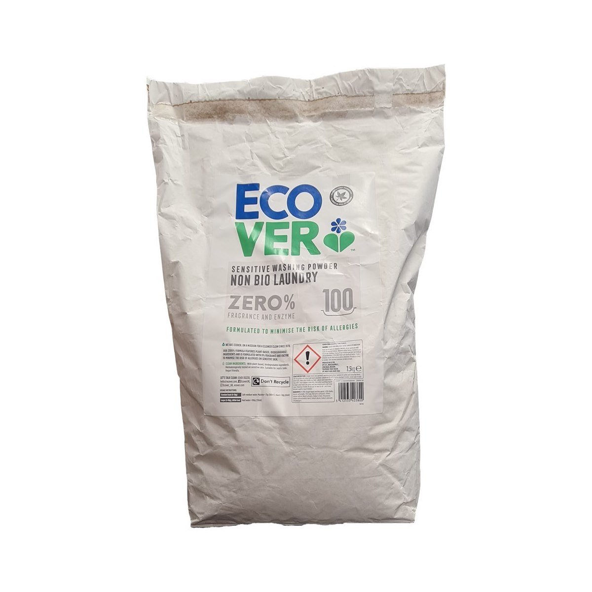 Ecover Zero Washing Powder 7.5kg (100 Washes)