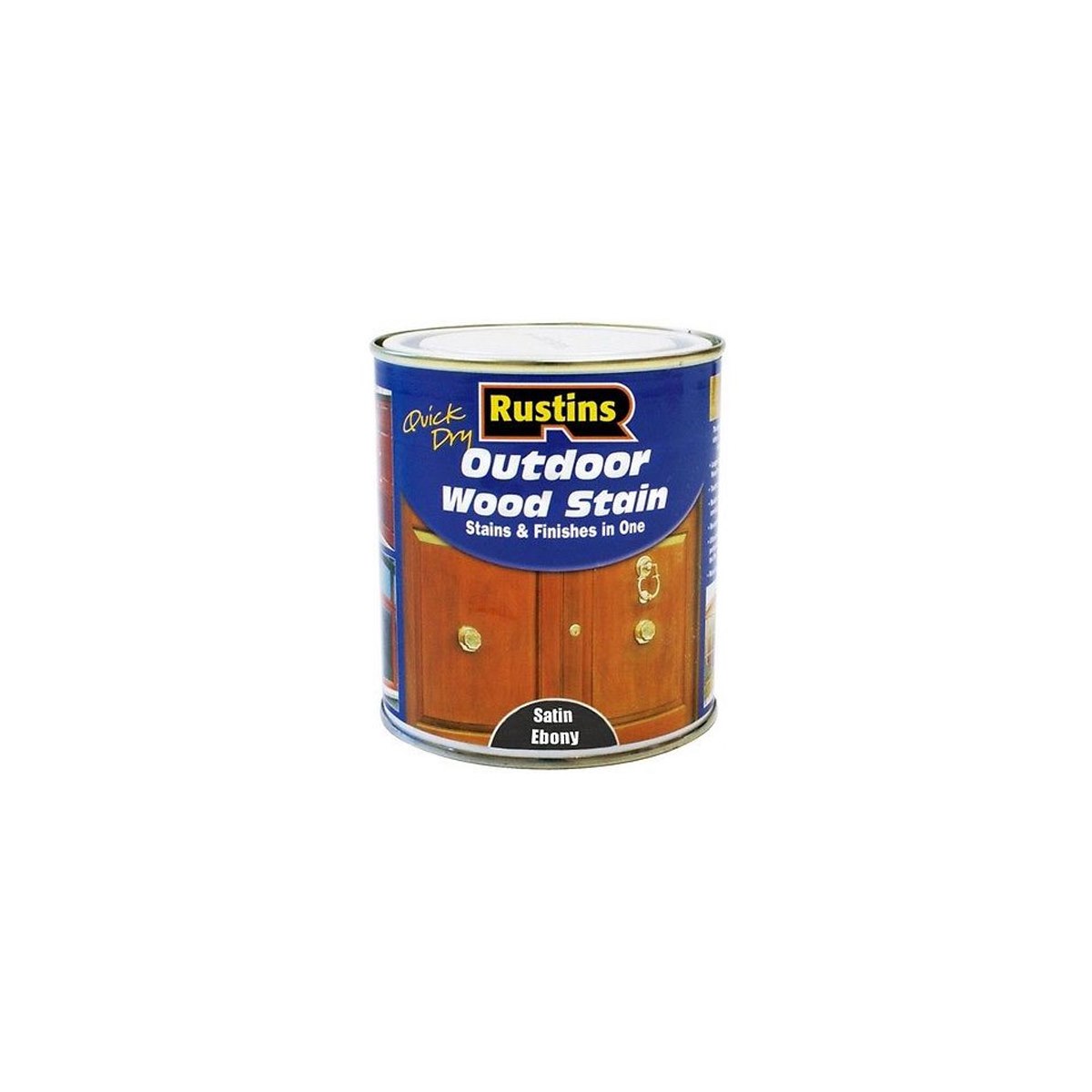 Rustins Quick Dry Outdoor Wood Stain Ebony 1 Litre
