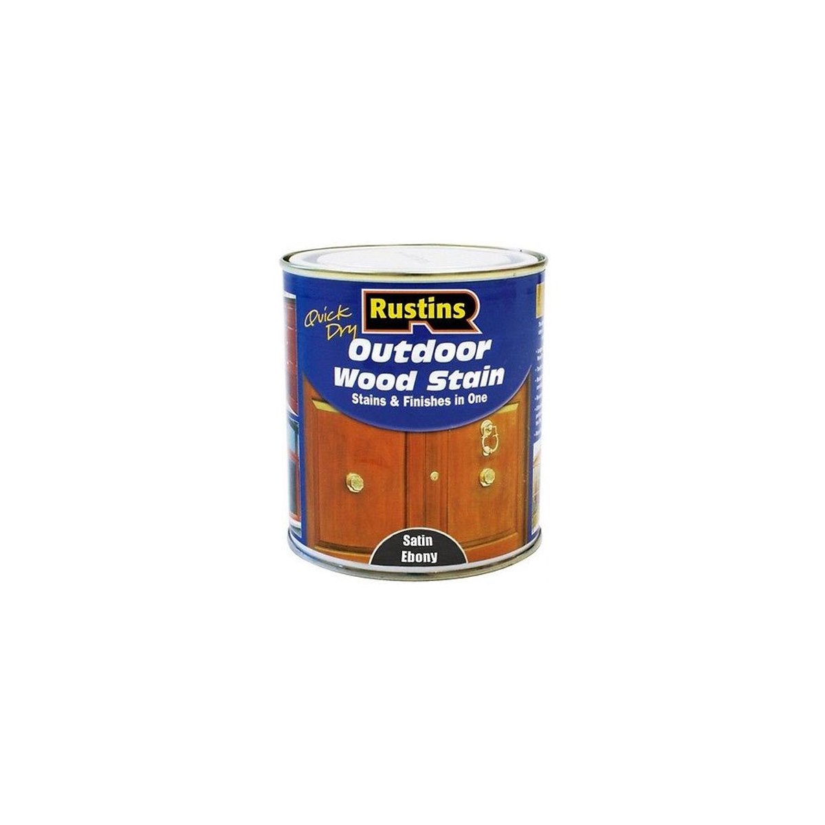 Rustins Quick Dry Outdoor Wood Stain Ebony 250ml
