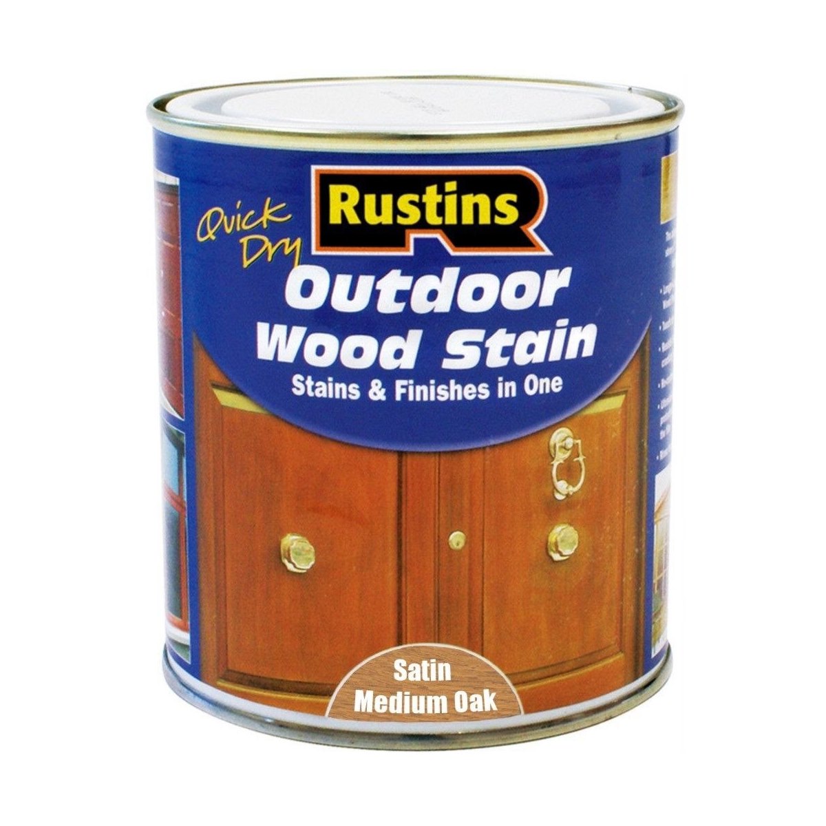 Rustins Quick Dry Outdoor Wood Stain Medium Oak 250ml