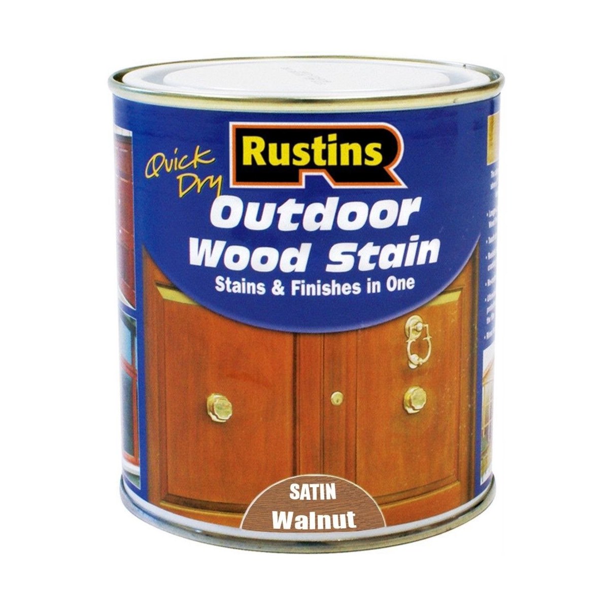 Rustins Quick Dry Outdoor Wood Stain Walnut 1 Litre