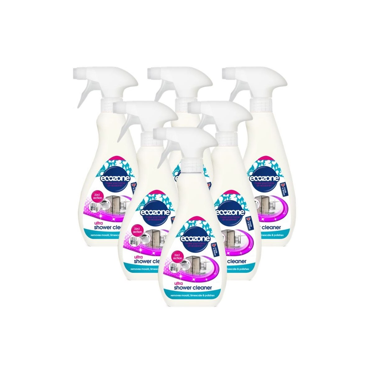 Case of 6 x Ecozone Ultra Shower Cleaner