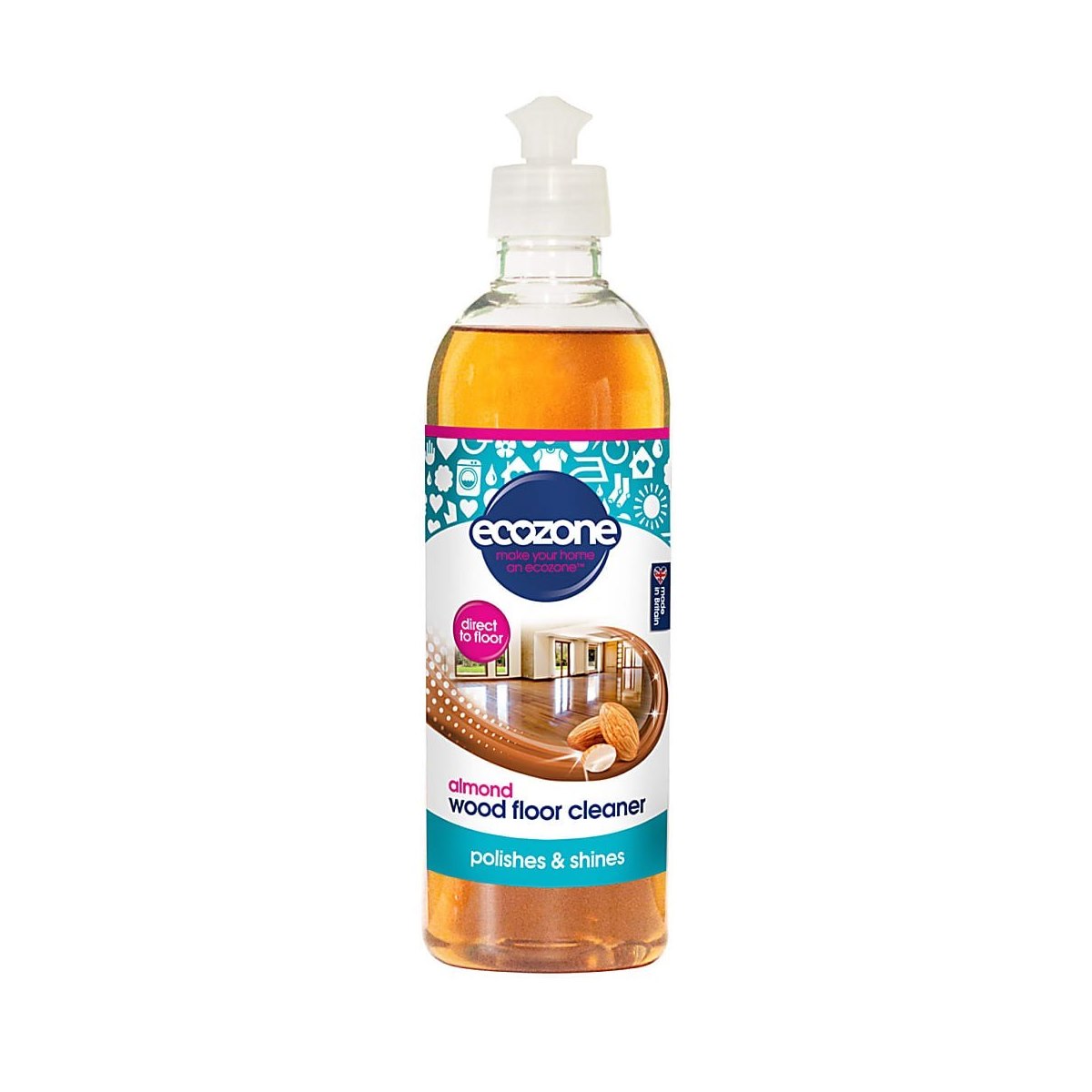 Ecozone Wood Floor Cleaner Almond 500ml