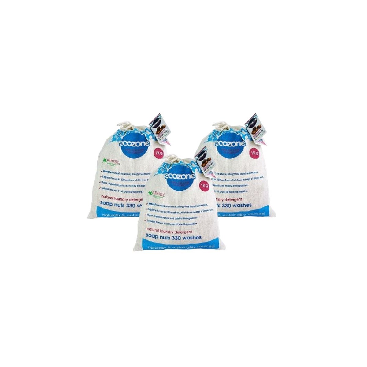 Case of 3 x Ecozone Soap Nuts 1kg (990 Washes)