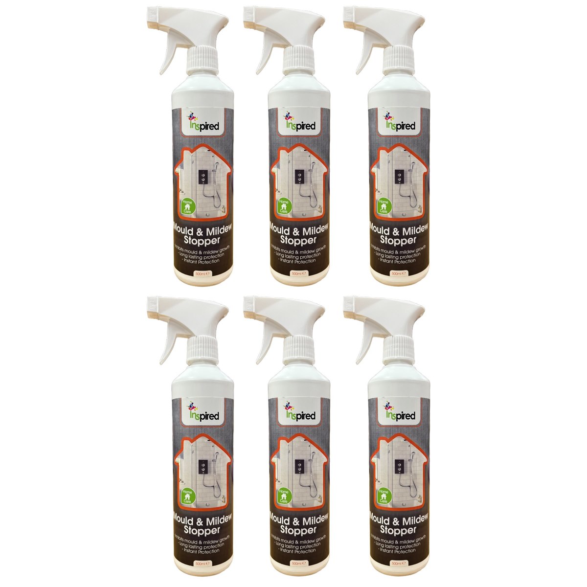 Case of 6 x Inspired Mould and Mildew Stopper Spray 500ml