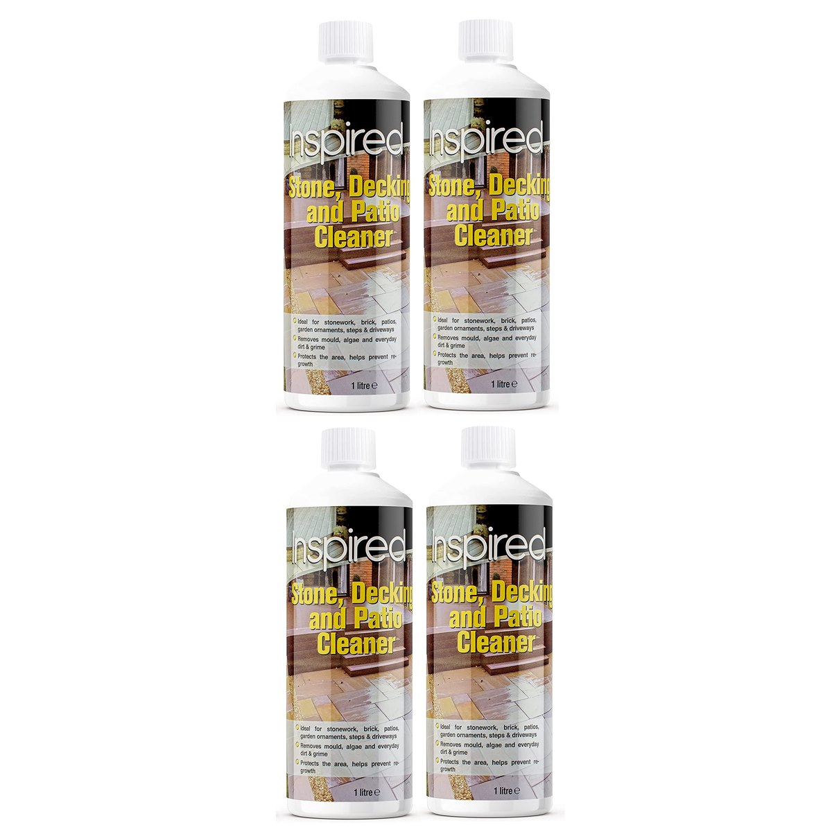 Case of 4 x Inspired Stone Decking and Patio Cleaner 1 Litre