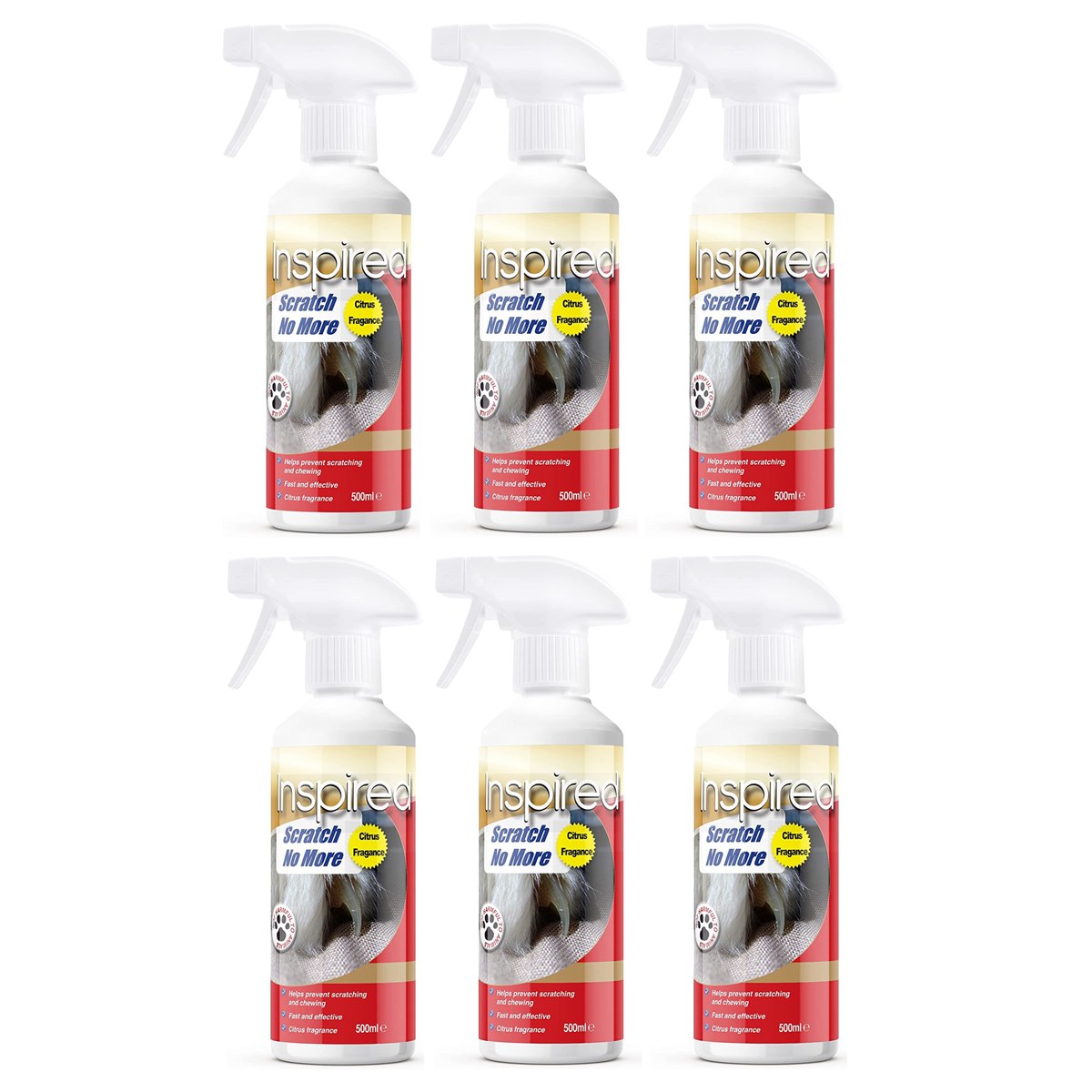 Case of 6 x Inspired Scratch No More Spray 500ml