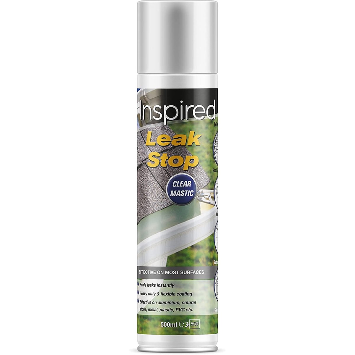 Inspired Leak Stop Clear Mastic Spray 500ml
