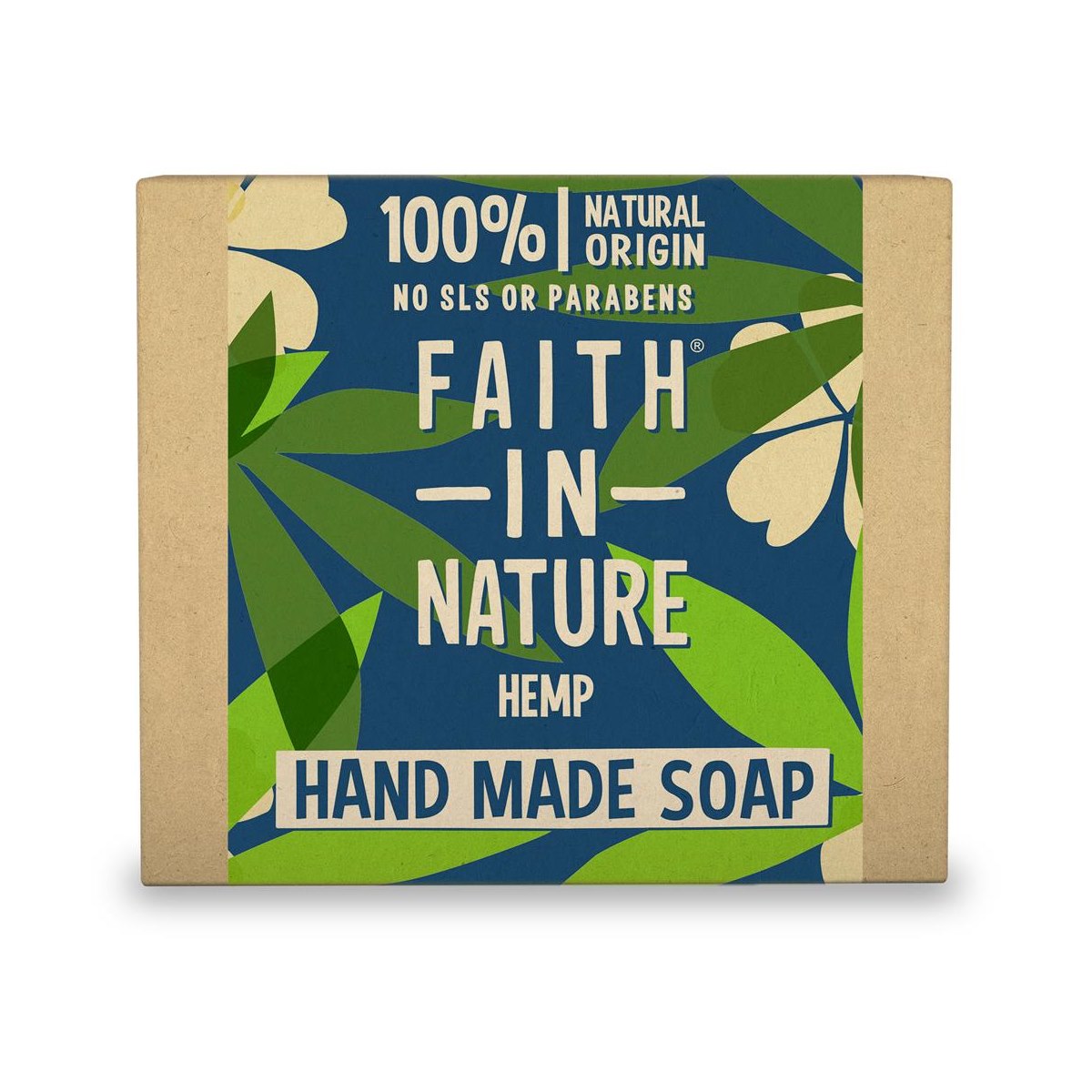 Faith In Nature Hand Made Soap Hemp and Green Tea 100g