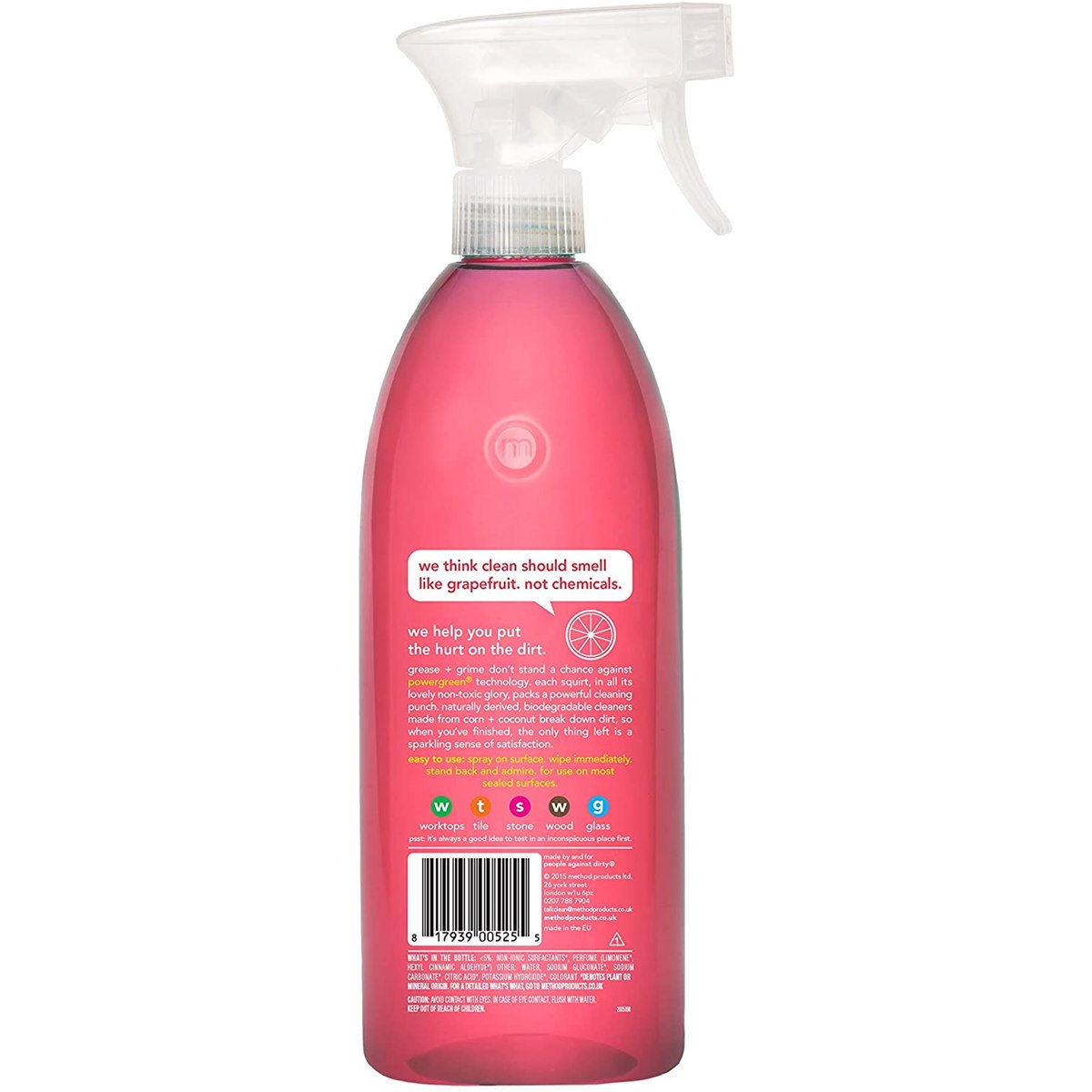 Method Multi Surface Cleaner Spray Pink Grapefruit Instructions