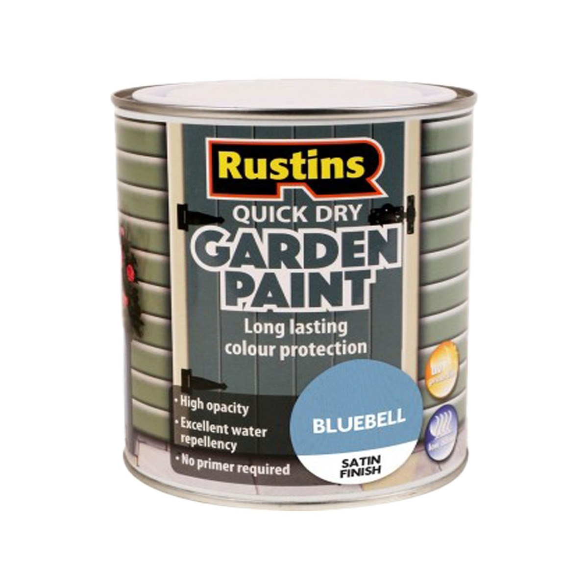 Rustins Quick Dry Garden Paint Satin Finish Bluebell