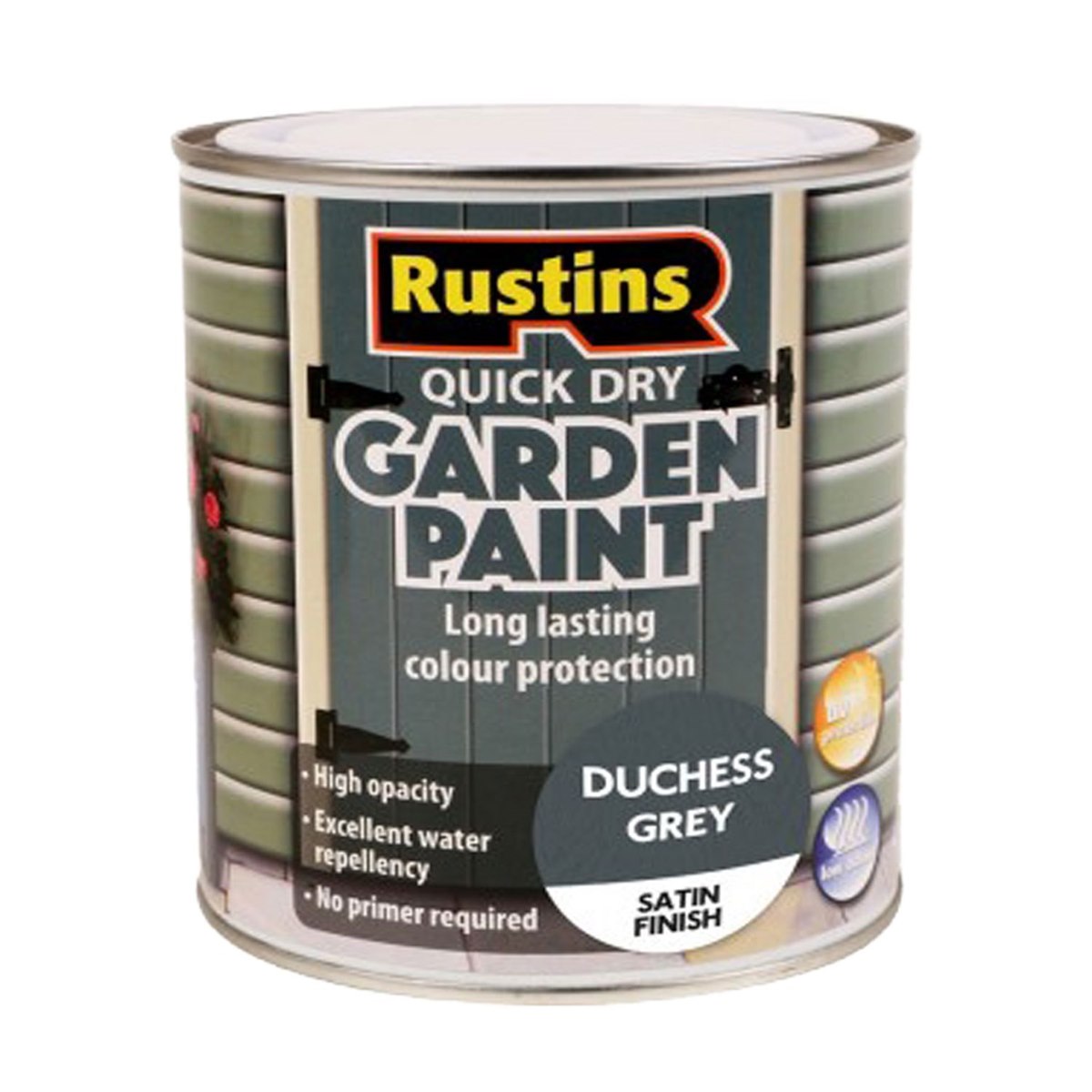 Rustins Quick Dry Garden Paint Satin Finish Duchess Grey