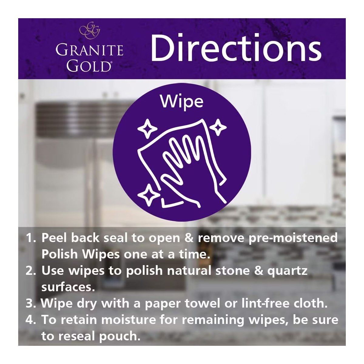 Granite Gold Polish Wipes Instructions