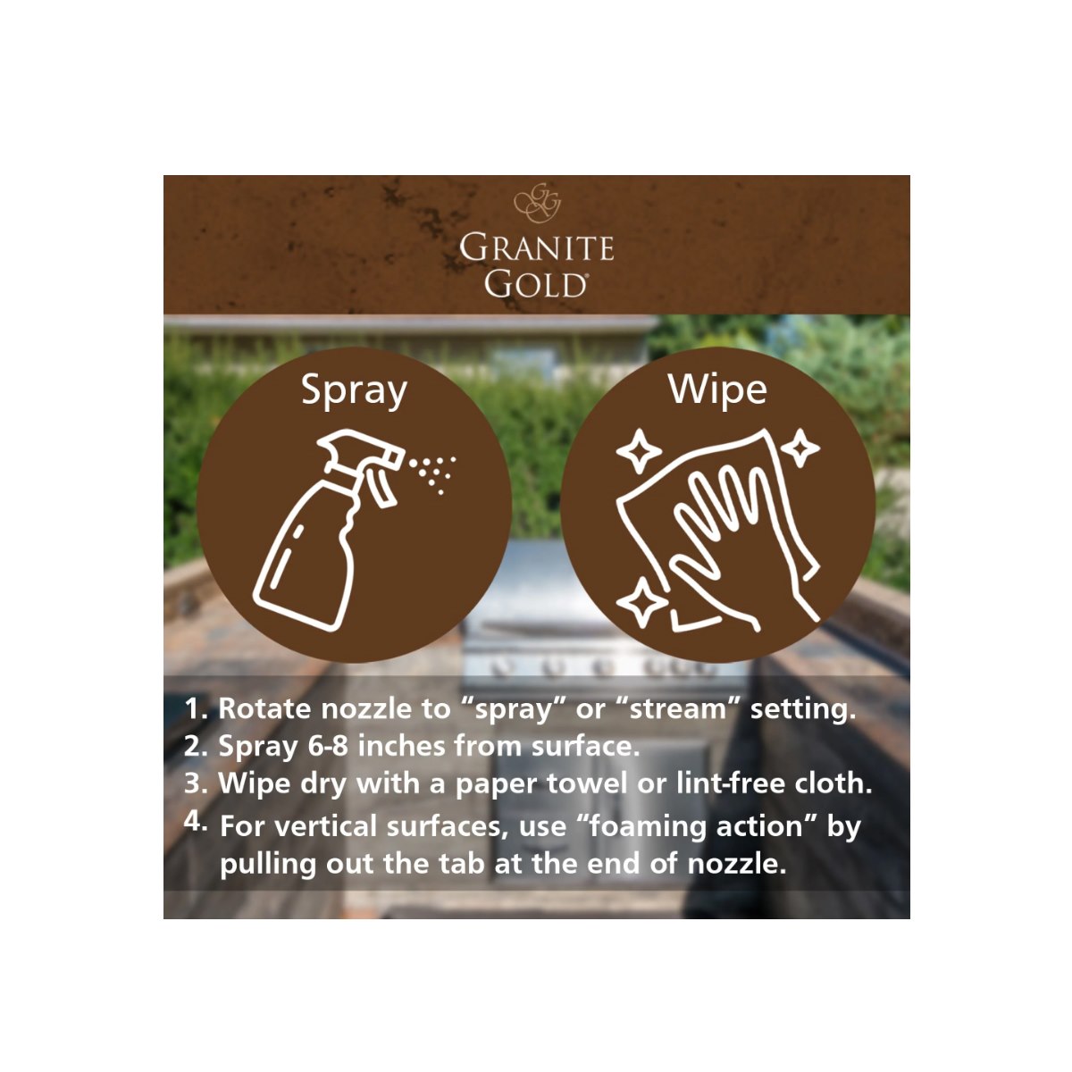 Granite Gold Outdoor Stone Cleaner Instructions
