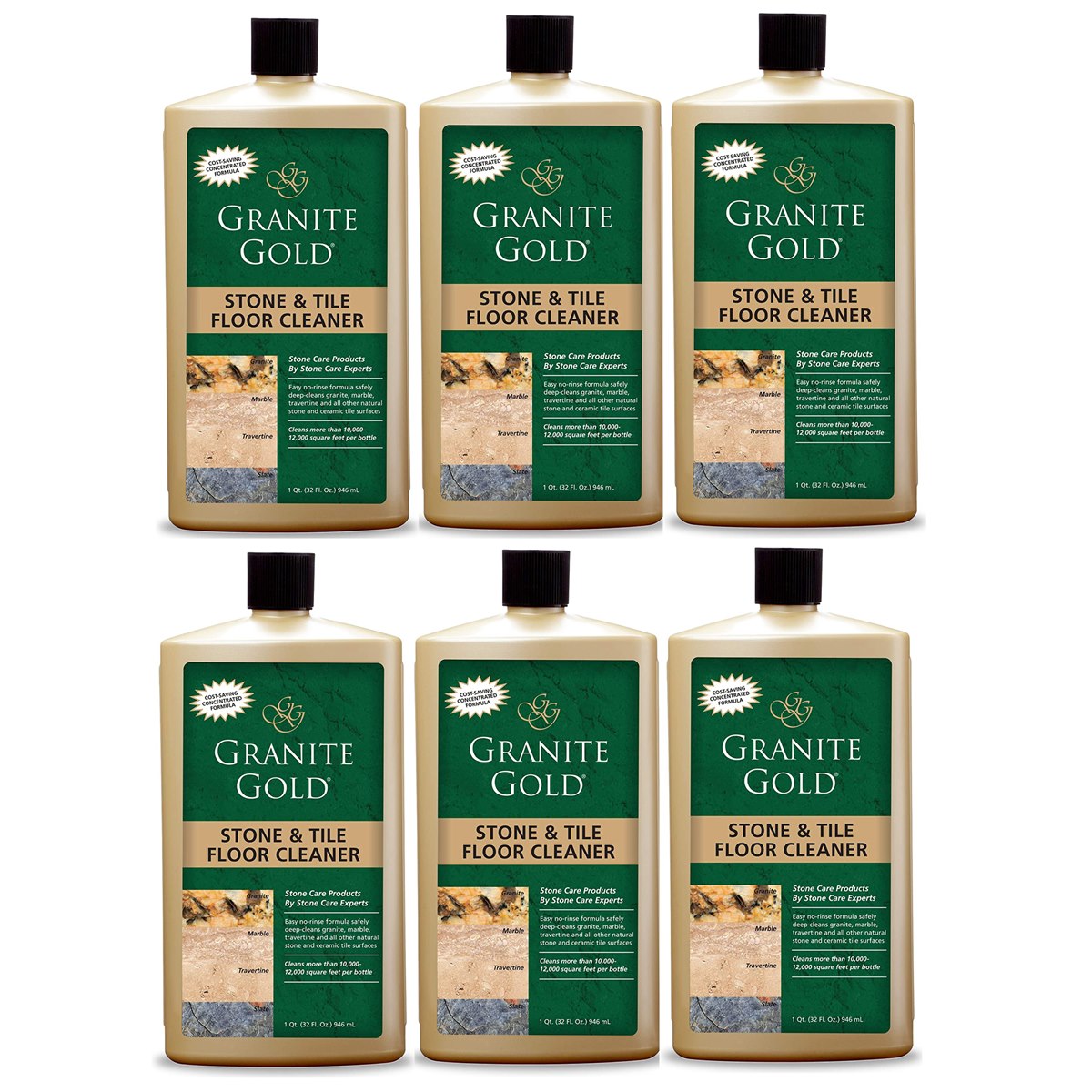 Case of 6 x Granite Gold Stone and Tile Floor Cleaner 946ml