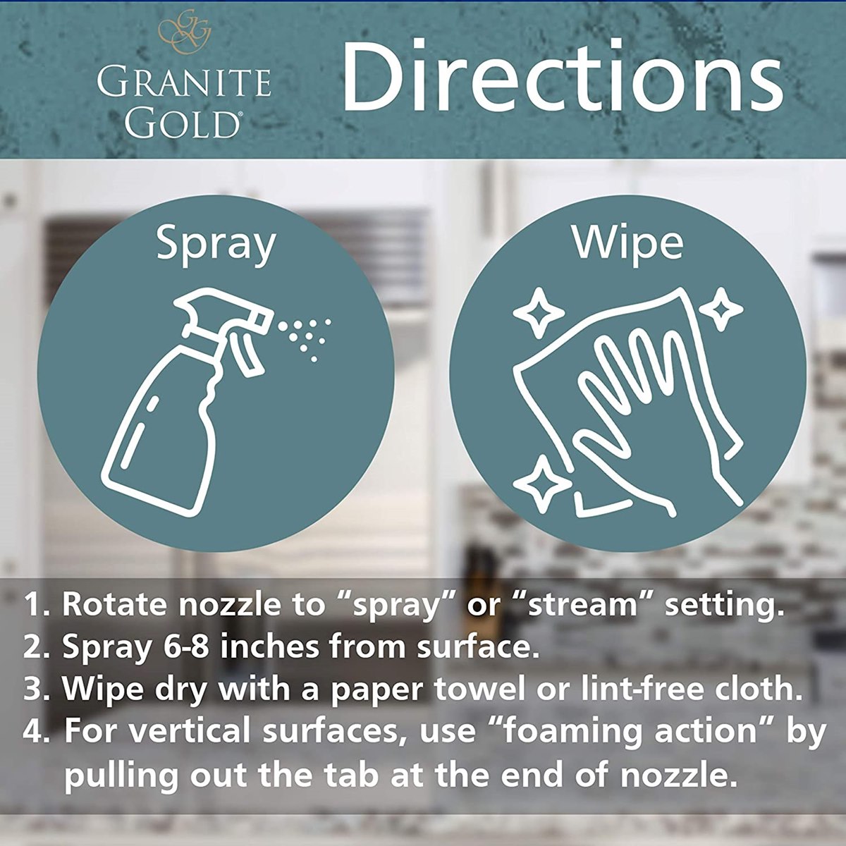 Directions for Using Granite Gold All Surface Cleaner