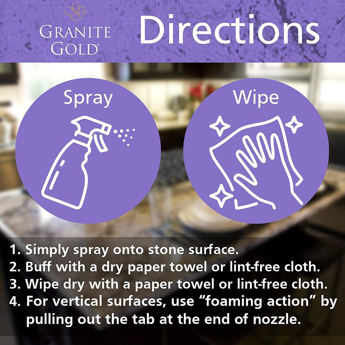 Granite Gold Clean and Shine Spray Usage Instructions