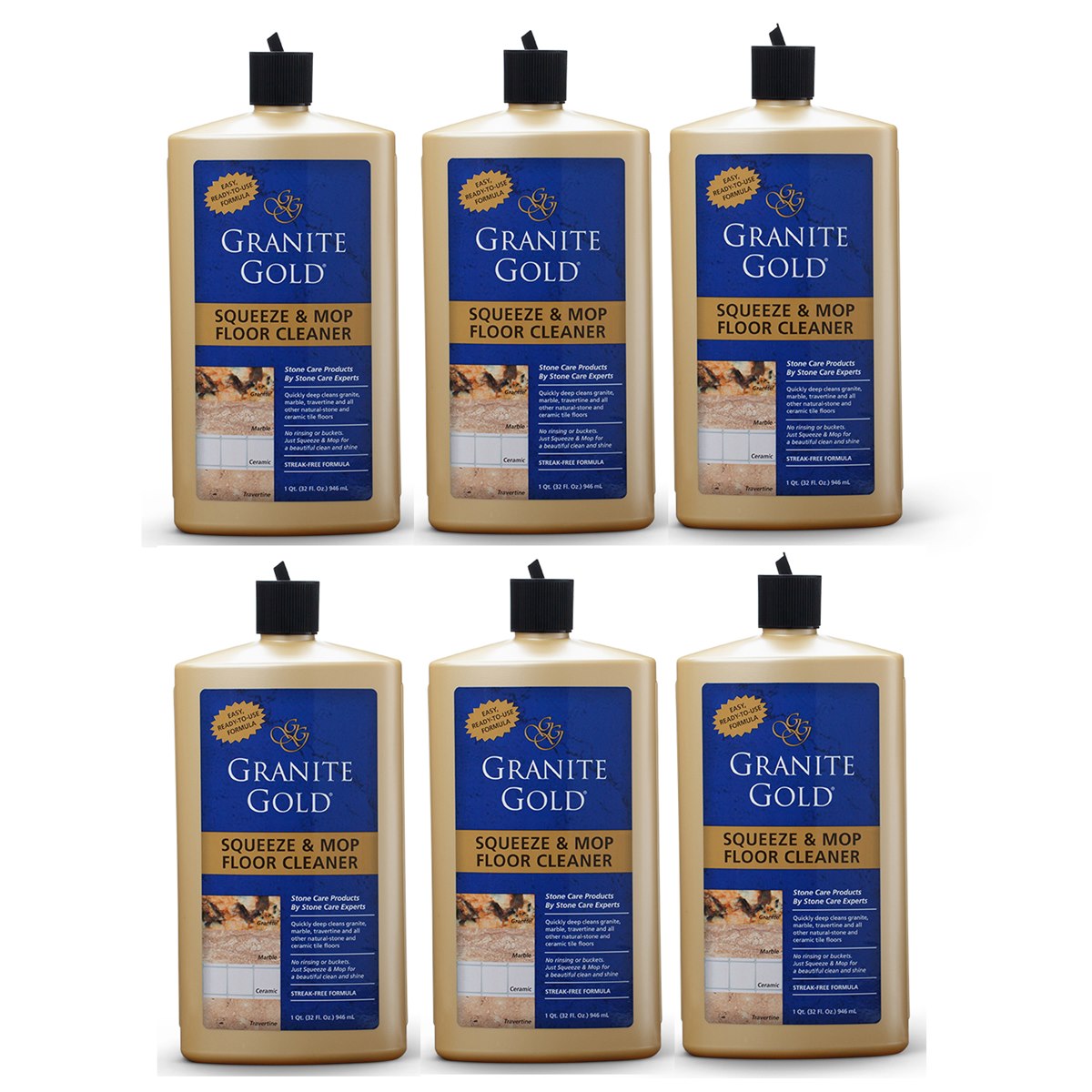 Case of 6 x Granite Gold Squeeze and Mop Floor Cleaner 946ml