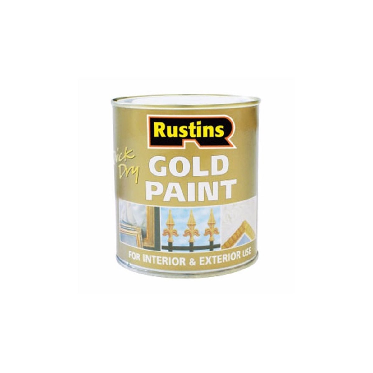 Rustins Quick Dry Gold Paint 500ml