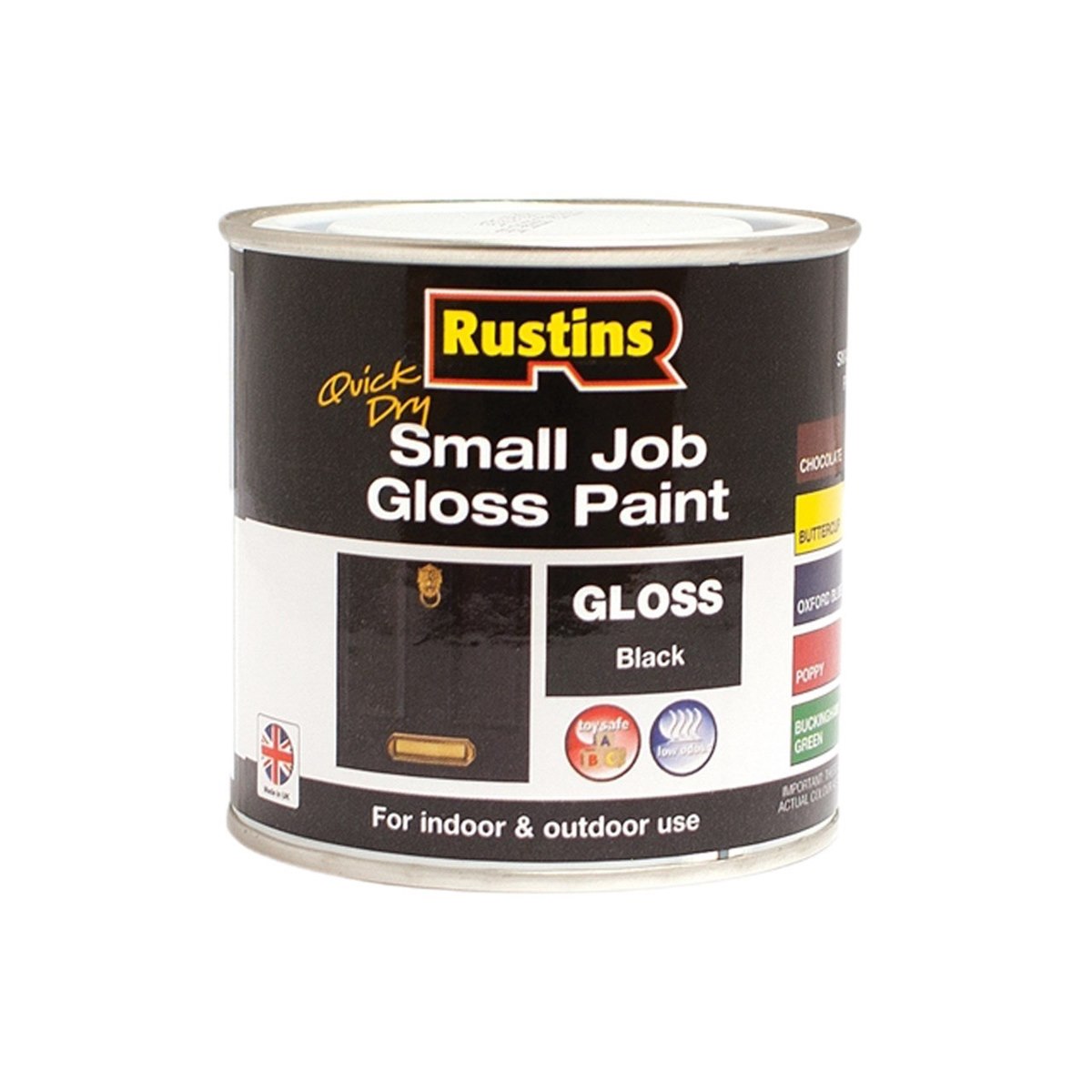 Rustins Quick Dry Small Job Gloss Black 250ml