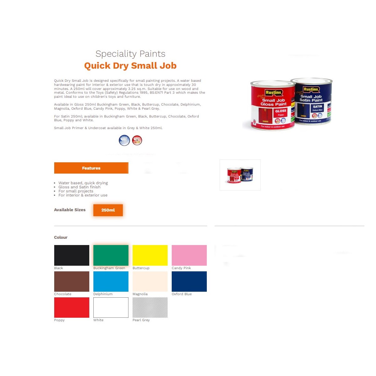 Where to Buy Rustins Small Job Paints