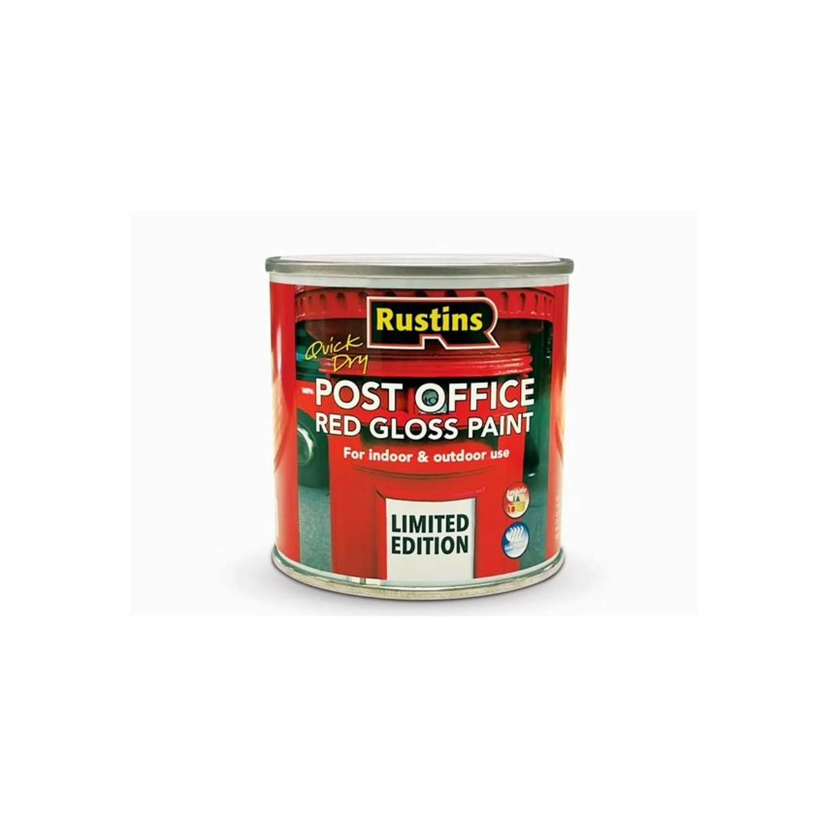 Rustins Small Job Quick Dry Post Office Red Gloss Paint  250ml
