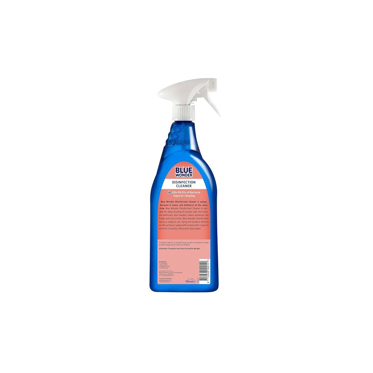How to Use Blue Wonder Disinfectant Cleaner Kills 99% of Bacteria 750ml