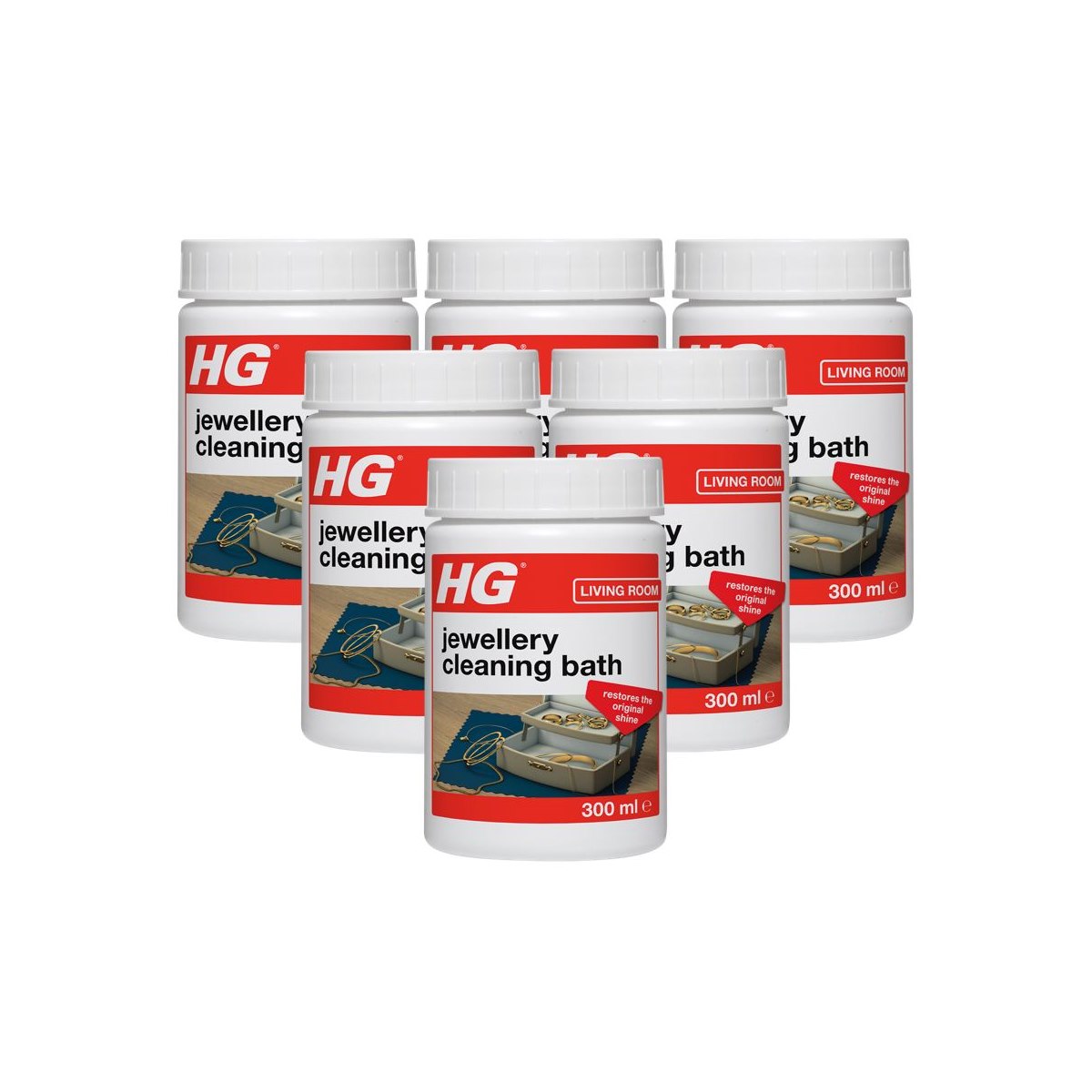 Case of 6 x HG Jewellery Cleaning Bath 300ml