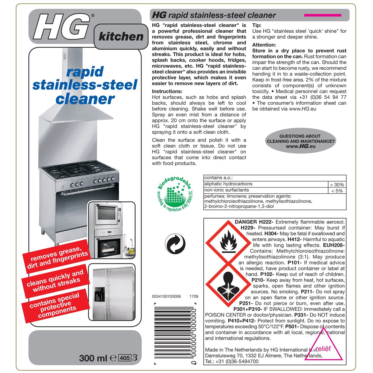 How to use HG Rapid Stainless Steel Cleaner Spray