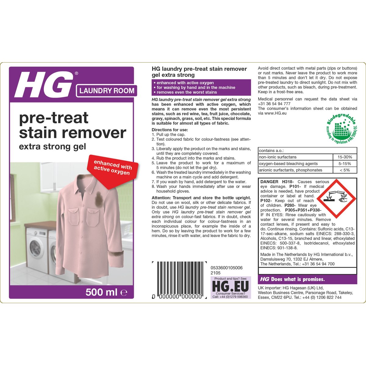 HG Pre-Treat Stain Remover Extra Strong