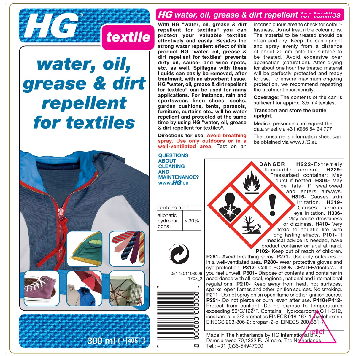 How to use HG Water Repellent Spray for Textiles 