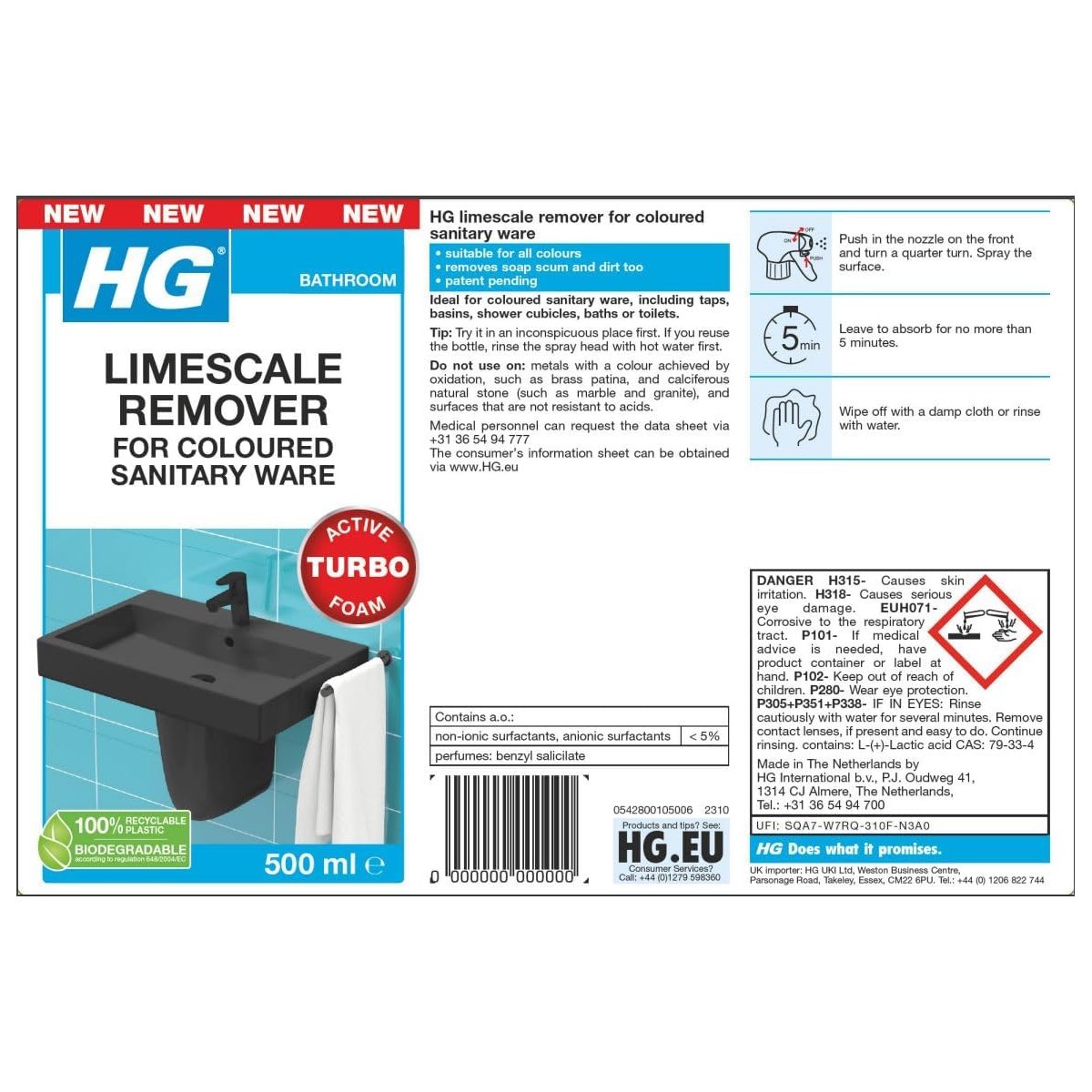 How to use HG Limescale Remover For Coloured Sanitary Ware
