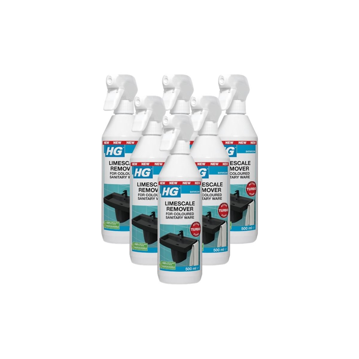 6 x HG Limescale Remover For Coloured Sanitary Ware