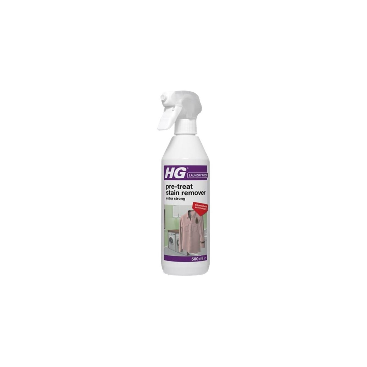 HG Pre Treat Stain Remover Spray Extra Strong 500ml Trigger Spray