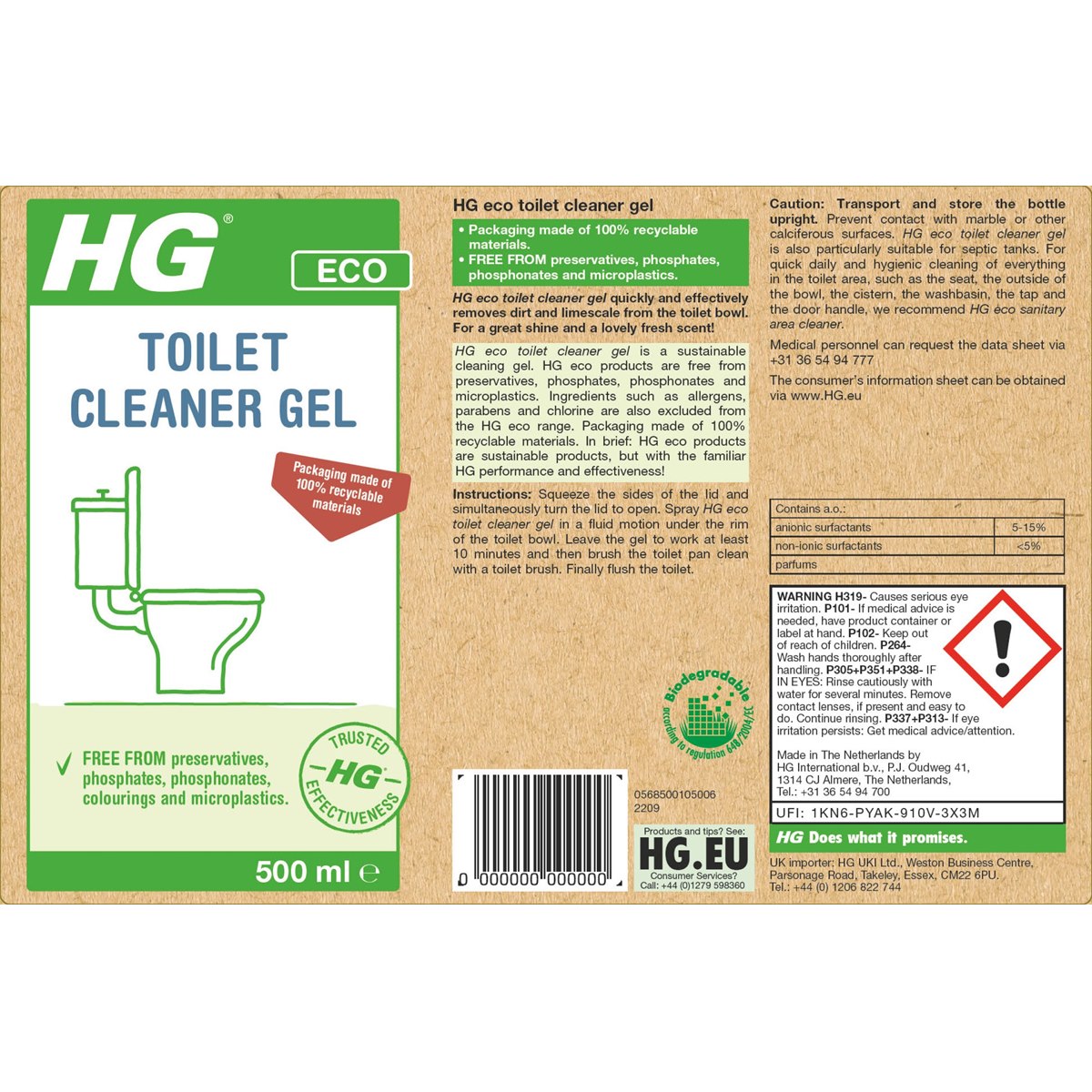 HG Toilet Cleaner Gel