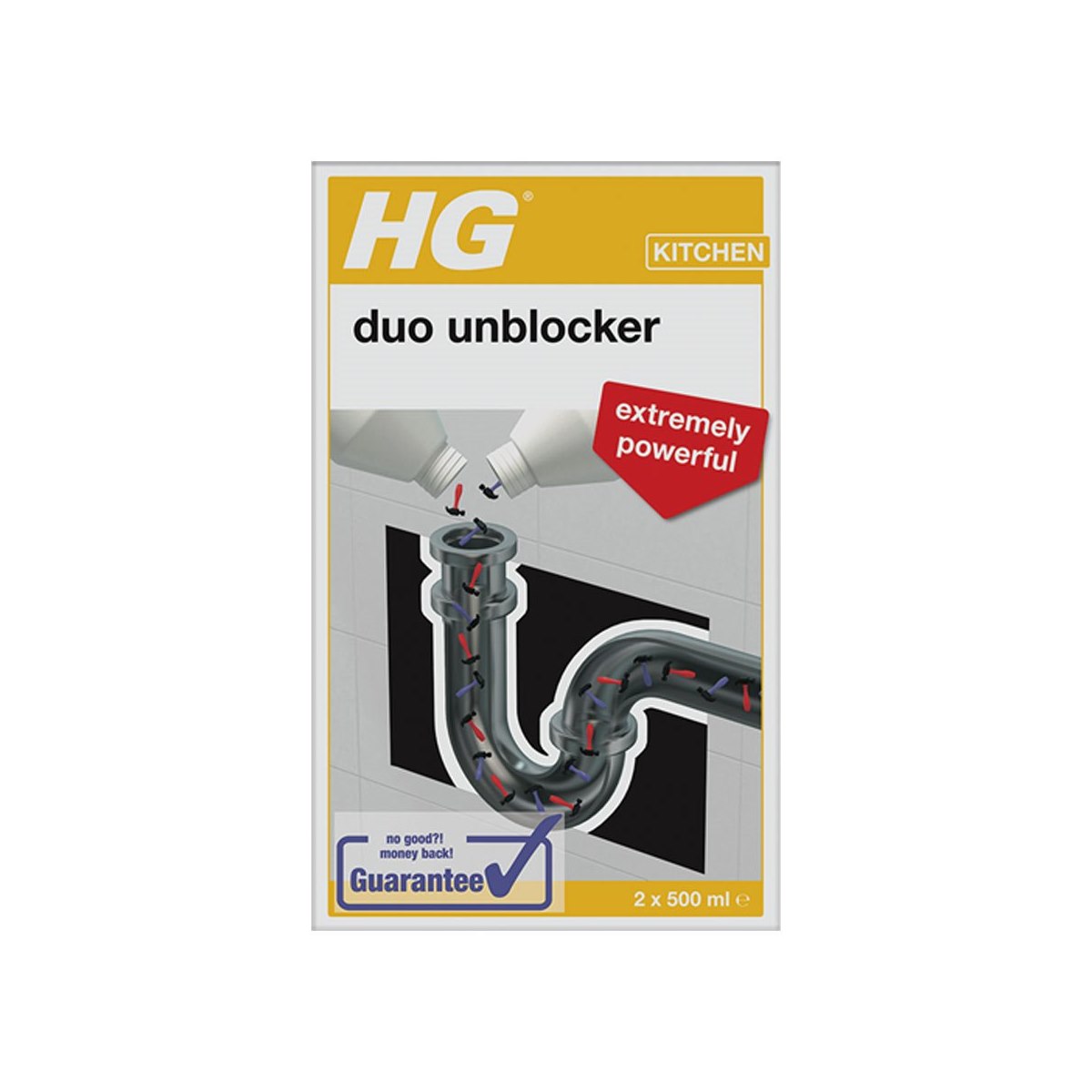 HG Duo Drain Unblocker 2 x 500ml