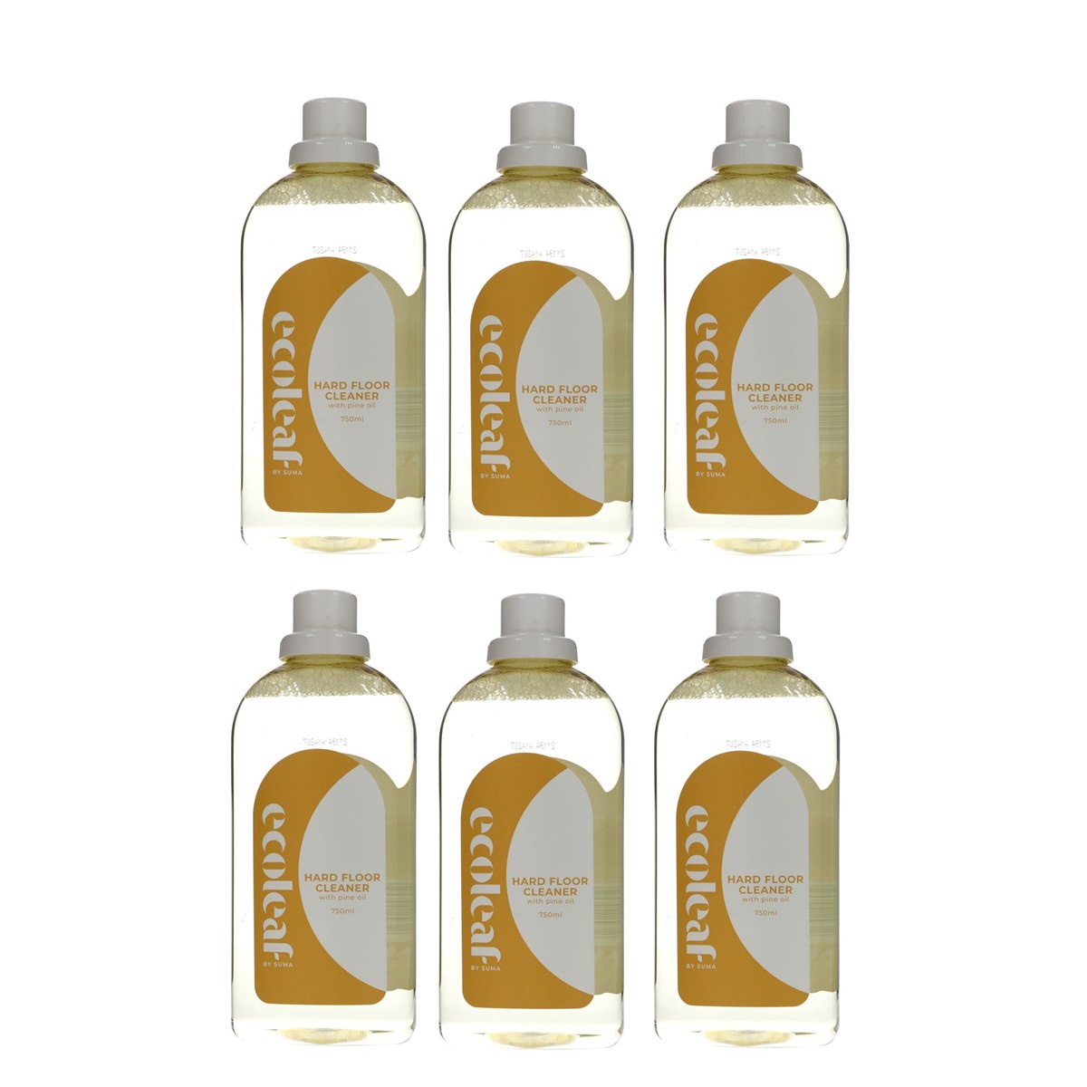 Case of 6 x Ecoleaf Hard Floor Cleaner 750ml With Pine Oil