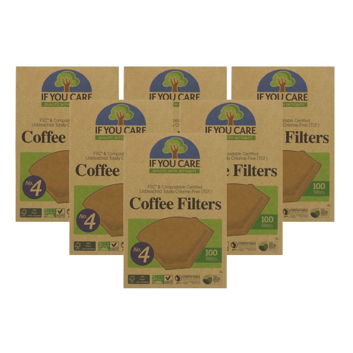 Case of 6 x If You Care Coffee Filters Size No.4